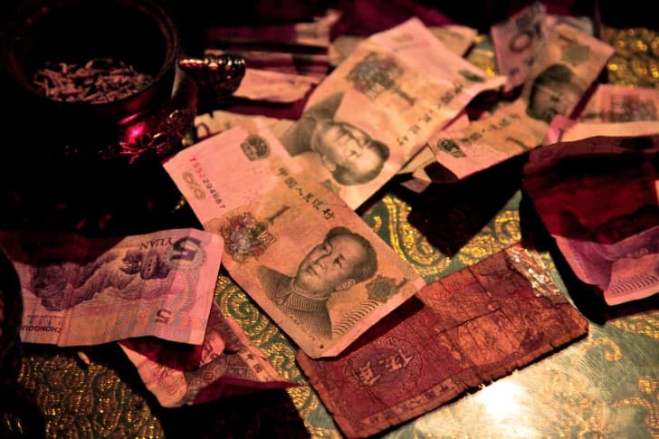 yuan chino billetes