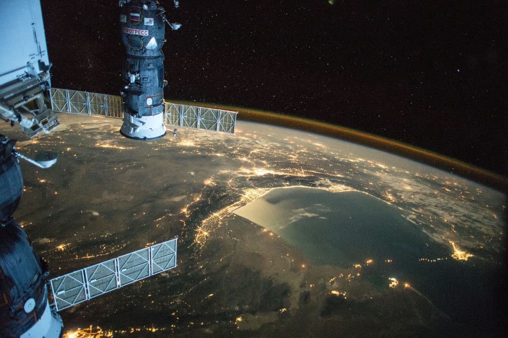 Mar Caspio desde la ISS