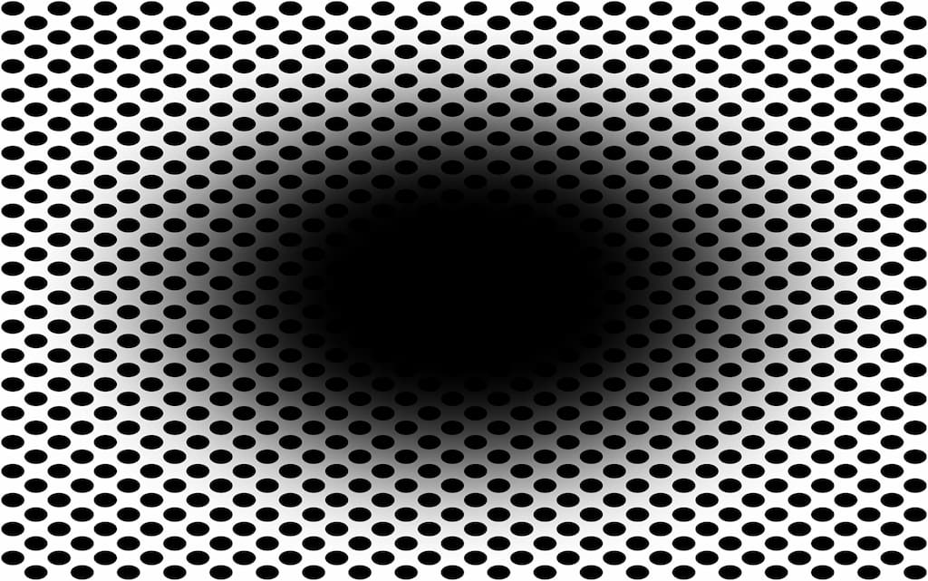 ilusión óptica del agujero negro