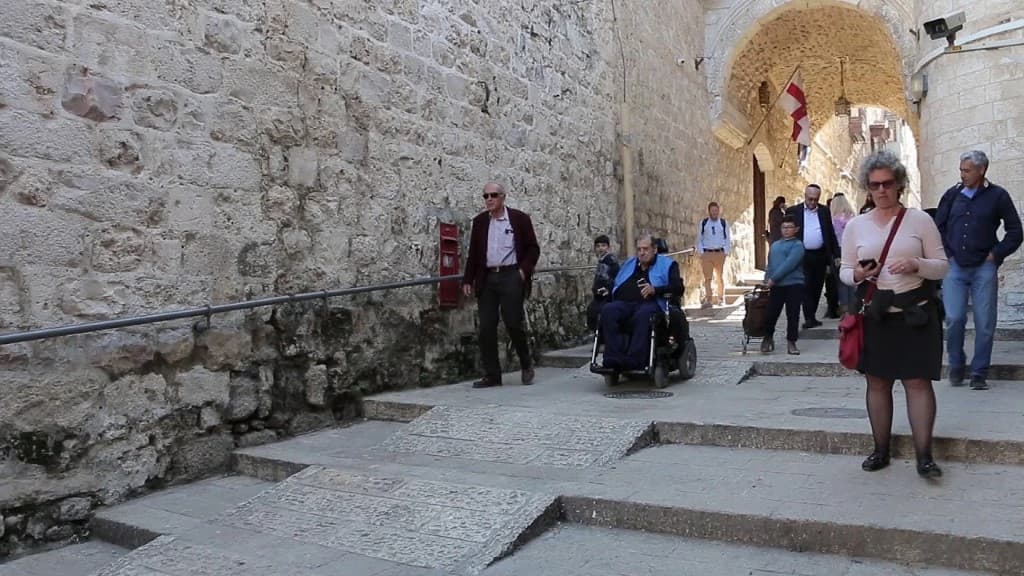 ciudad antigua jerusalen sillas de ruedas
