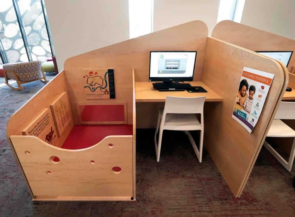cubiculo con espacio para niños