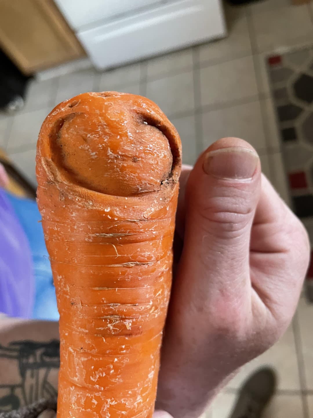 zanahoria con forma de dedo