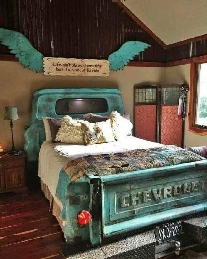 cama hecha con camioneta chevrolet