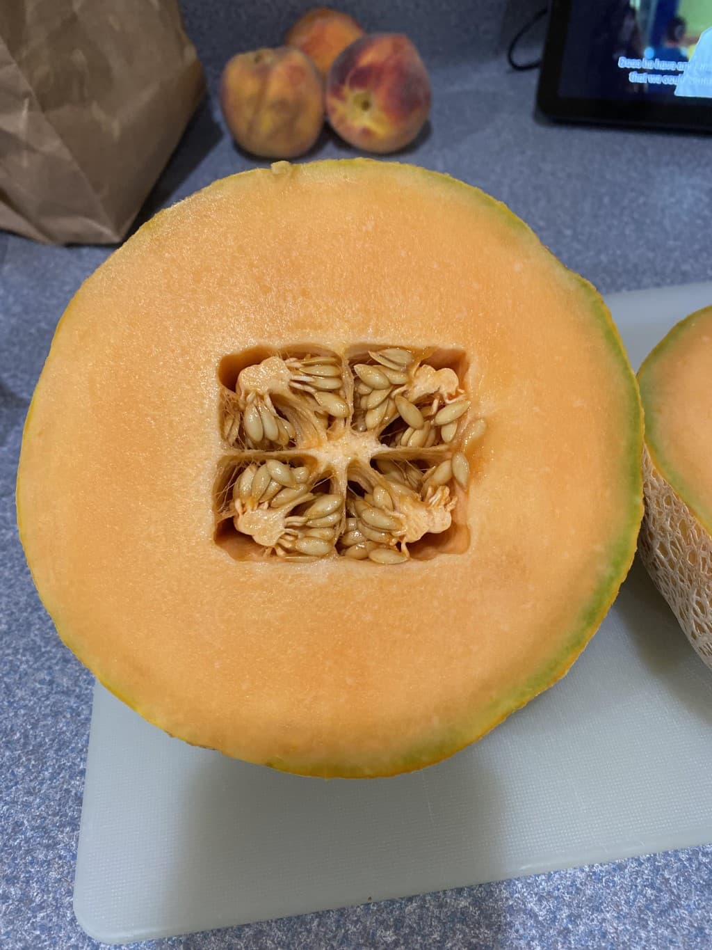 melon con interior cuadrado