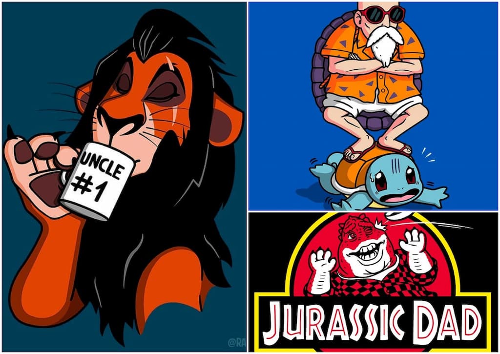 Ilustraciones humoristicas que fusionan personajes de la cultura pop1